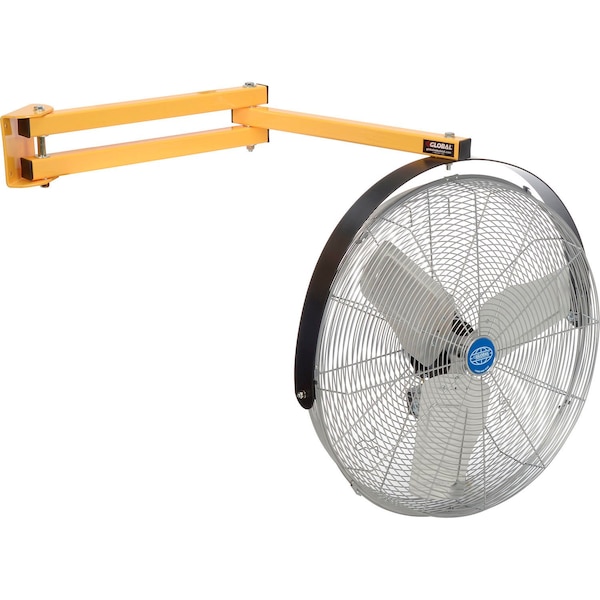 Global Industrial Double Arm Loading Dock Fan, 24 in Blade Dia, 8000cfm, 32 in H x 40 in L x 10 in D x 29 in W, Silver 292747 - main